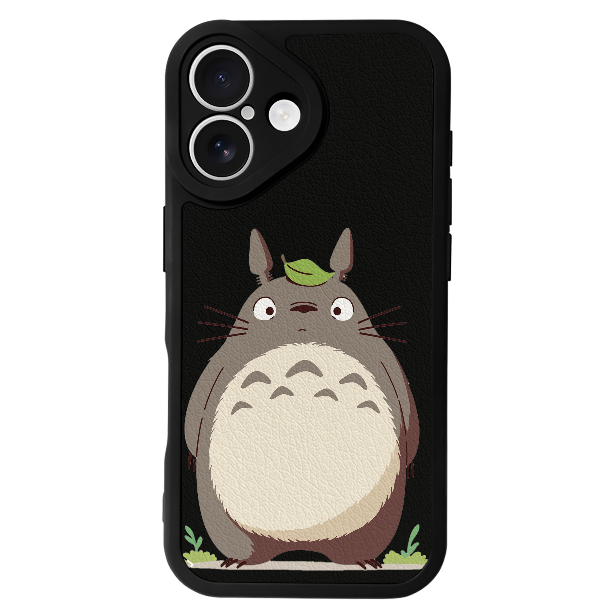 （画像用） となりのトトロ 草壁メイ 草壁サツキ My Neighbor Totoro Satsuki Kusakabe Mei Kusakabe 【iPhone 16シリーズ対応】シリコンスマホケース（レザー調） 材質：シリコン